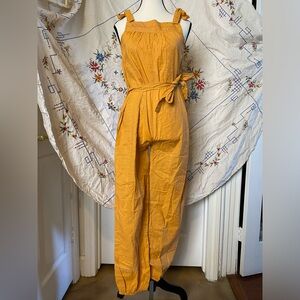 SOLD!! VINTAGE 60s 70s DEAD STOCK COTTAGE CORE FLORAL JUMPSUIT OVERALLS